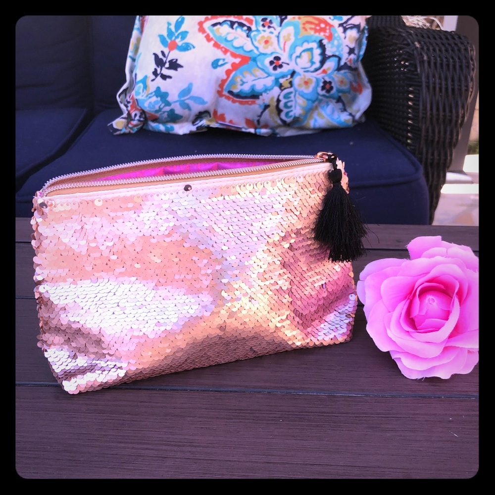 Rose Gold Sequins Makeup Bag from Tarte